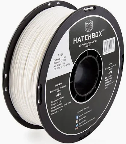 Hatchbox 3D PLA Filament - White